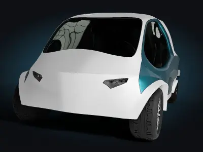 Electro car beetle 3D model