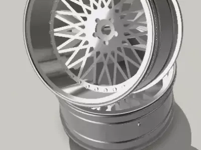 RC DRIFT CAR RIM 1 10 YABA KING MESH OFFSET -4 MM 3D print model