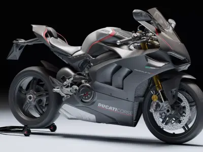 Ducati Panigale V4 SP 2021 Low-poly 3D model
