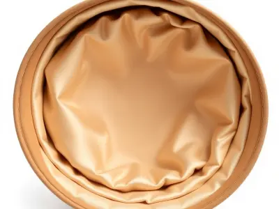 Luxury Hat Box Satin-Lined Elegance Model Pack Low-poly 3D model