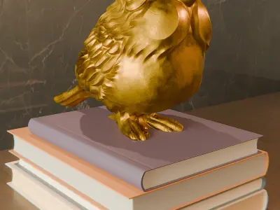 Tit bird decoration 3D print model