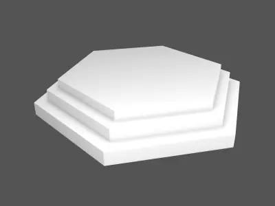 Podium Stage v3 001 Low-poly 3D model