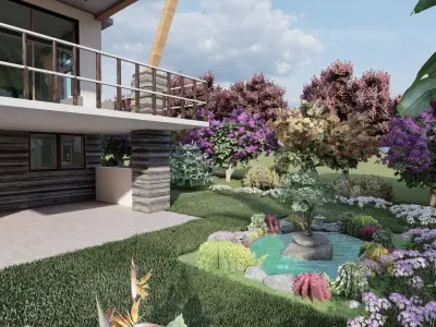 Beatiful nature house 3D model