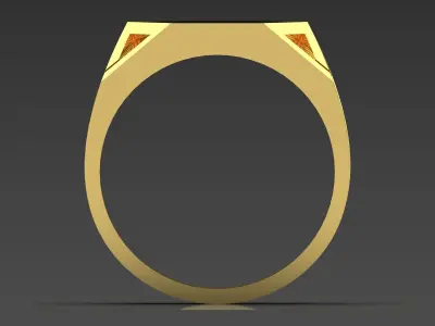 black stone man gold ring mr0154 3D print model