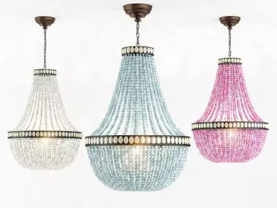 Bead Chandelier Free 3D model