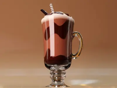 Classic Milkshake Moca Mix Coffee and Hot Chocolate Cup 3D model