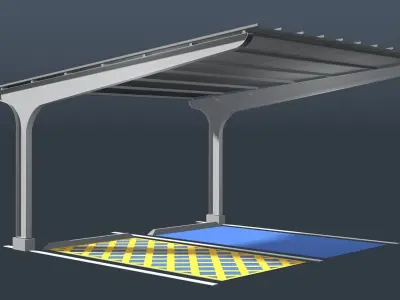 Carport for disabled 25U12 3D model