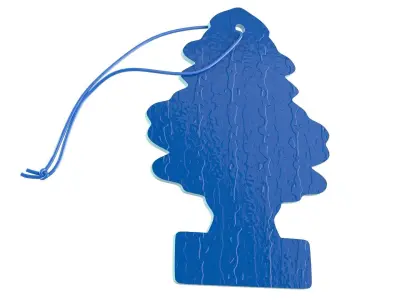 Paper Car Air Freshener blue 3D model