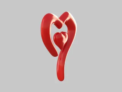 Heart icon v 03 3D model