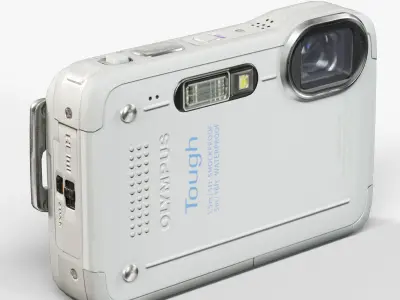 Olympus Stylus Tough TG-630 White rugged proof digital camera Low-poly 3D model