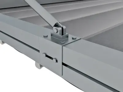 Motorized Pergola 1 Chrome 3D model