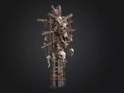 Forsaken Bone Totem Low-poly 3D model