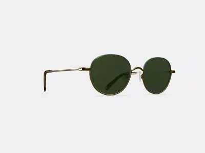 Satler Sunglasses in Polished Gold 3D model