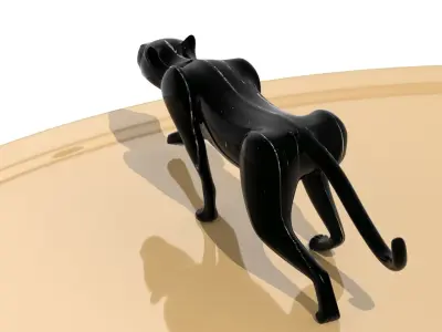 Black panther sneaking 3D print model