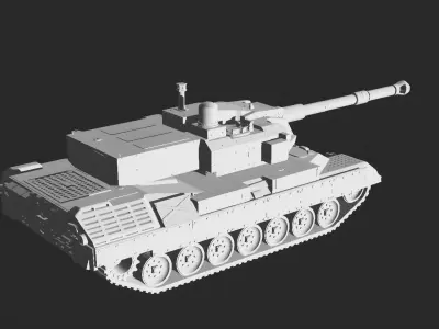 Leopard 1 105 turret 3D print model