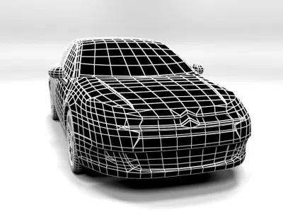 CITROEN C5 2009 LOWPOLY Low-poly 3D model