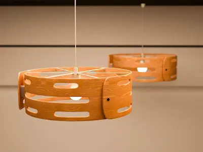 hanging lamp Low-poly 3D model