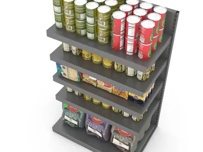 3D canned food 08 Low-poly 3D model