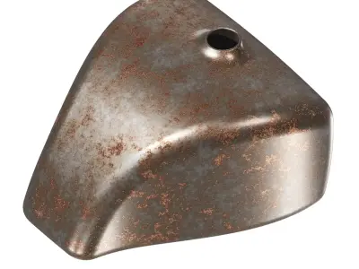 Rusty Steel Bike Fuel Tank 3D model