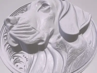 Vizsla 3 basrelief for 3D printing 3D print model