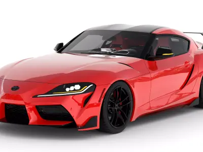 Toyota Supra MK5 with interior 3D model