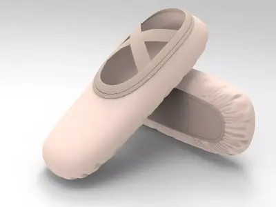Ballet Shoes Low-poly 3D model