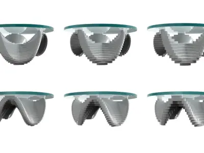 Parametric Contour Minimal Surface Vertical Array Table X6 3D model