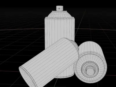 spray can model with 2k pbr textures 3D model