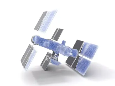 Orbital Space Station model pack Low-poly 3D model