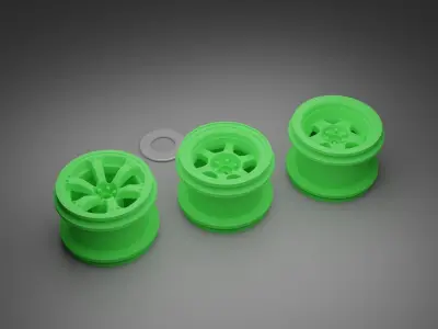 Offroad rims 6 Hole for  WPL RC Car 3D print 3D print model