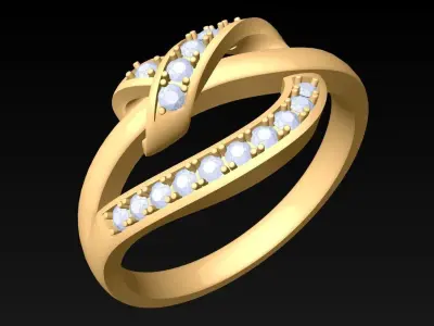 Diamond Ring - Womens Rings - N115249 3D print model