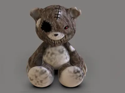 Evil Teddy Low-poly 3D model