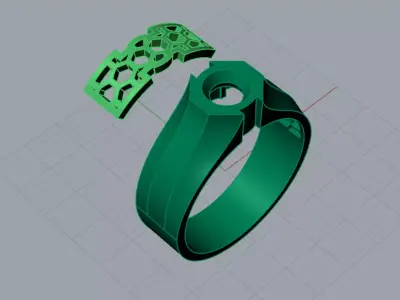The 3D Model of the Mens Ring model MR0135 3D print model