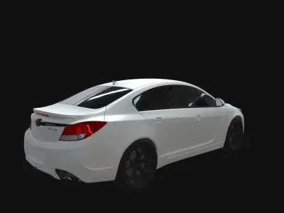 buick regal car 3d model Low-poly 3D model