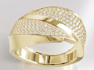Jewelry Diamond Ring Model RG37 Free 3D print model