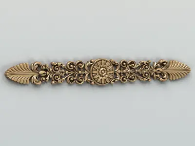 Carved decor horizontal 011 3D model