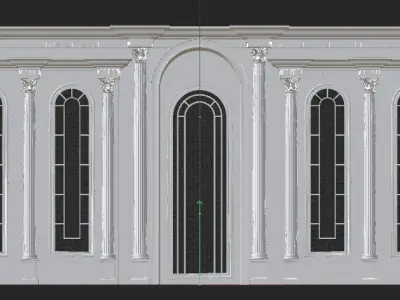 Modern Decorative Palace Facade 3D model