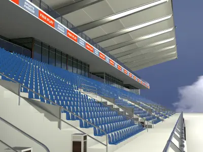 Modern tribune 3D model