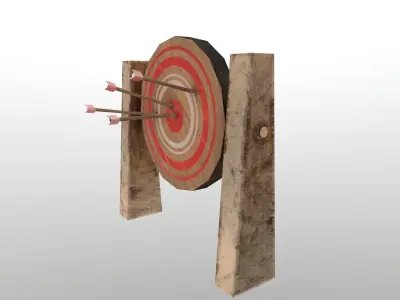  Low Poly Target Board  Free low-poly 3D model