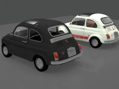 Fiat 500 1970-76 3D model