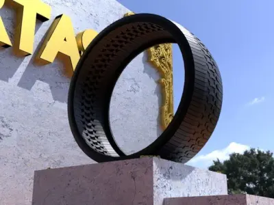 ORTAS TIRE NO 30 GAME READY Low-poly 3D model