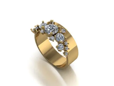 Diamond Ring 3D print model