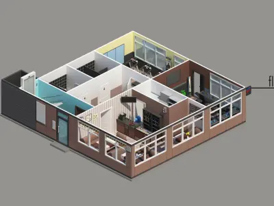 low poly house 1 Low-poly 3D model