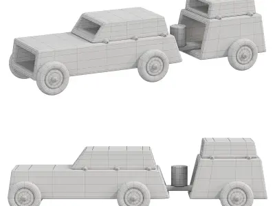  ARCHETOY CAR W CARAVAN BY OWO 3D model