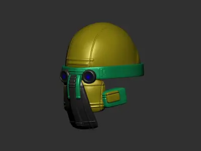 helmet high poly sculpt 3d printable  3D model 52