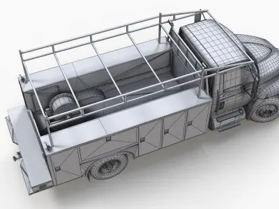 International Durastar service truck Low-poly 3D model
