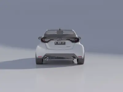 Toyota GR Yaris GR Four with HSR Wheels  3D model