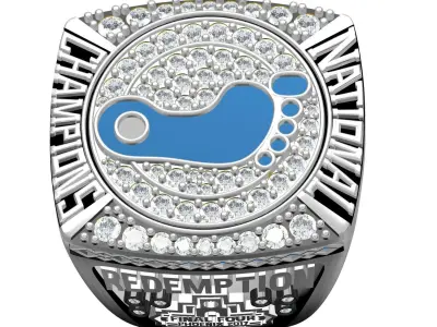 North Carolina Basketball Championship Ring 3D print model