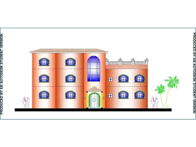 MODEN VILLA FLOOR PLAN 3D model