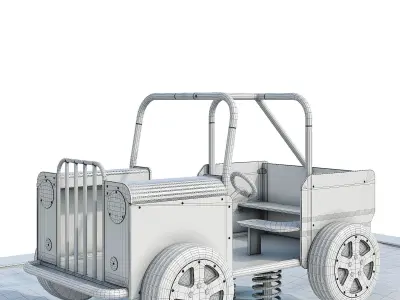 Spring swing for a playground Willy Jeep HAGS 3D model